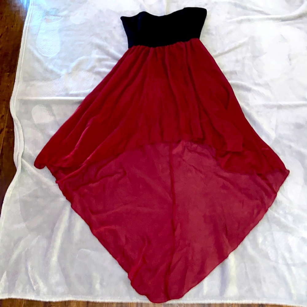 Strapless high low dress size Large